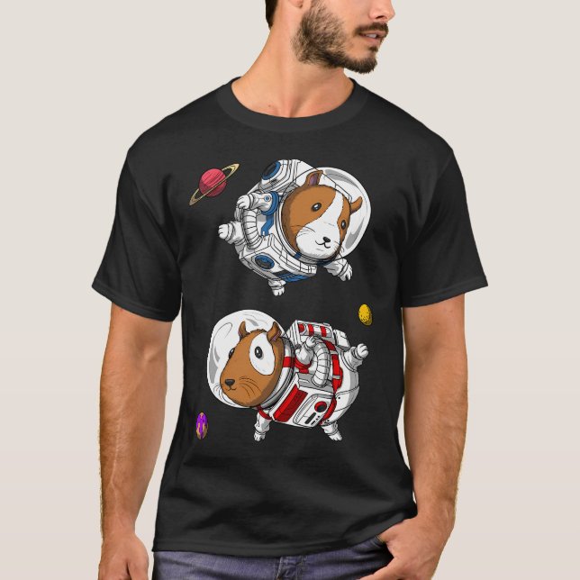 Guinea Pig Space Astronauts T-Shirt (Front)