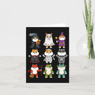 Guinea Pig Spooky Ghost Horror Pumpkin Guinea Pig Card