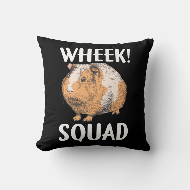 Guinea Pig Squad Funny Wheek Animal Cushion (Front)