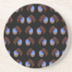 Guinea Pig Standing Drinking Pattern, Coaster