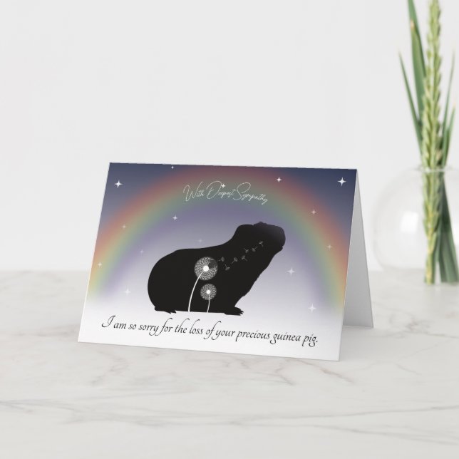Guinea Pig Sympathy Card (Front)