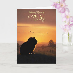 Guinea Pig Sympathy Loss with Custom Name Card