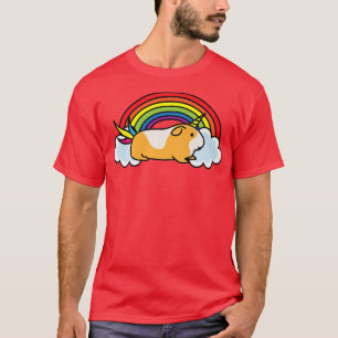 Guinea Pig Unicorn Rainbow Clouds Happy Positive F T-Shirt
