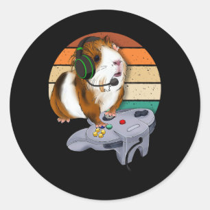 Guinea Pig Video Game Wildlife Animal Gift Guinea Classic Round Sticker