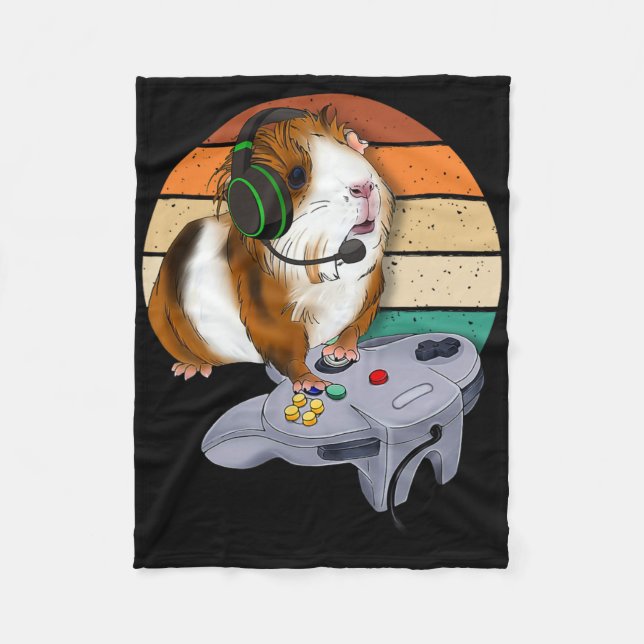 Guinea Pig Video Game Wildlife Animal Gift Guinea  Fleece Blanket (Front)