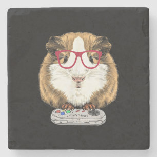 Guinea Pig Video Game Wildlife Animal Gift Stone Coaster
