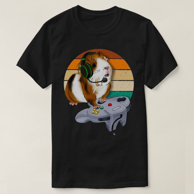 Guinea pig Video Game Wildlife Animal  T-Shirt (Design Front)