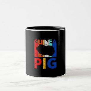 Guinea Pig - Vintage I Love My Guinea Pig Two-Tone Coffee Mug