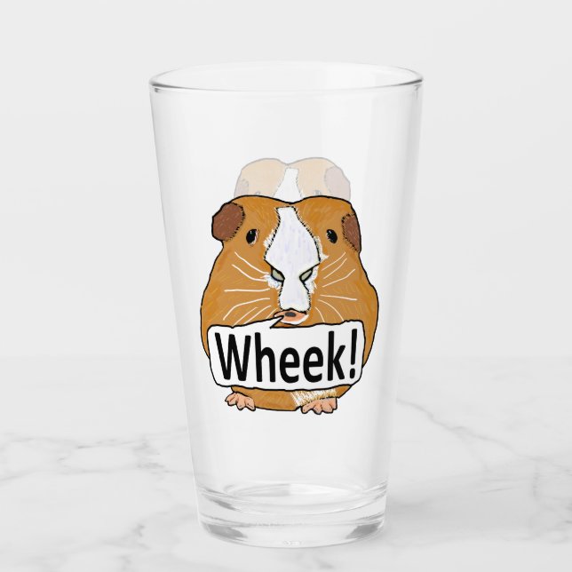 Guinea Pig Wheek Glass (Front)