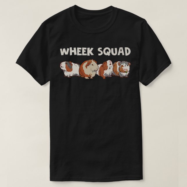Guinea Pig Wheek Squad Cute Funny Guinea Pig Premi T-Shirt (Design Front)