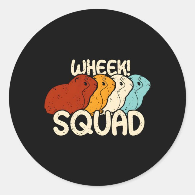 Guinea Pig Wheek Squad Guinea Pig Classic Round Sticker (Front)