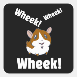 Guinea pig Wheek! Wheek! Square Sticker