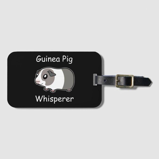 Guinea Pig Whisperer Luggage Tag (Front Horizontal)