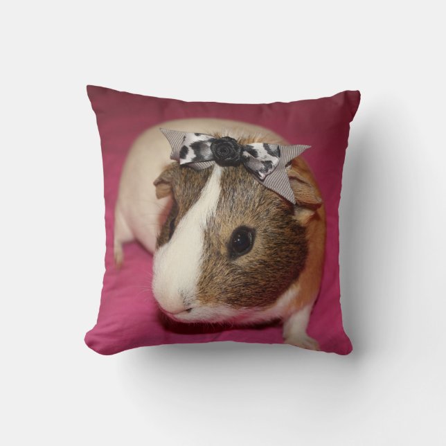 Guinea Pig With Bow 2 Cushion (Front)