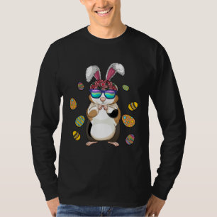 Guinea Pig With Cute Bunny Ears Happy Easter Day E T-Shirt