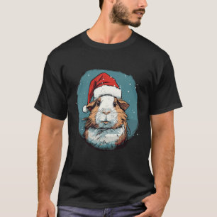 Guinea Pig with Santa Hat T-Shirt