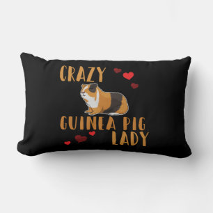 Guinea Pig Womens Crazy Guinea Pig Lady Lumbar Cushion