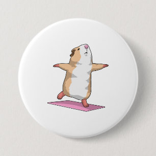 Guinea pig Yoga Meditation Fitness 7.5 Cm Round Badge