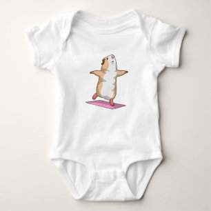 Guinea pig Yoga Meditation Fitness Baby Bodysuit