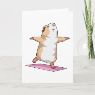 Guinea pig Yoga Meditation Fitness Card