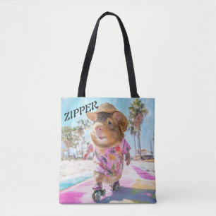 Guinea Pig Zipper In Pink With Style & Sass  Tote Bag