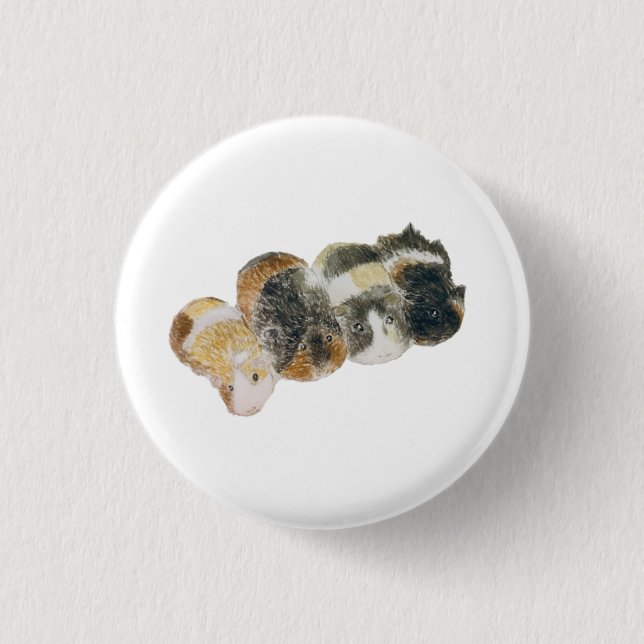 guinea pigs 3 cm round badge (Front)
