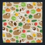 Guinea Pigs And Their Treats Bandana<br><div class="desc">Cute guinea pigs and their treats.</div>