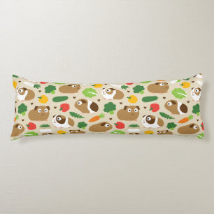 Guinea Pigs And Their Treats Body Cushion