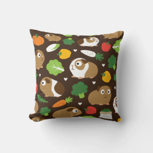 Guinea Pigs And Their Treats Cushion