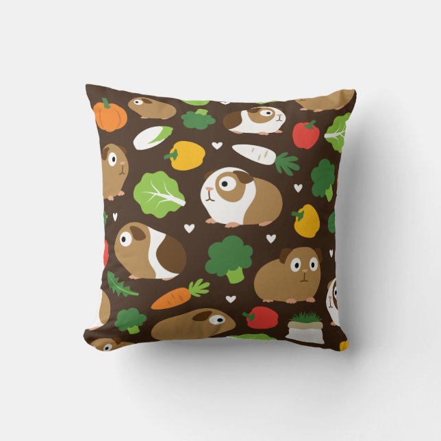 Guinea Pigs And Their Treats Cushion (Front)