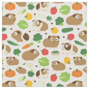 Guinea Pigs And Their Treats Fabric