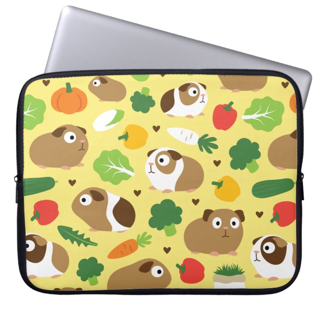Guinea Pigs And Their Treats Laptop Sleeve (Front)