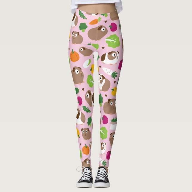 Guinea Pigs And Their Treats Leggings (Front)