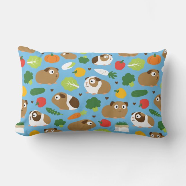 Guinea Pigs And Their Treats Lumbar Cushion (Front)