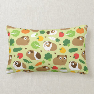 Guinea Pigs And Their Treats Lumbar Cushion