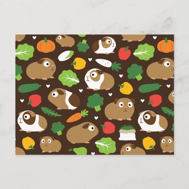 Guinea Pigs And Their Treats Postcard (Front)