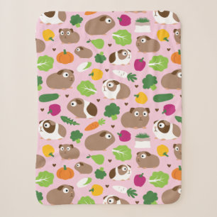 Guinea Pigs And Their Treats Sherpa Blanket