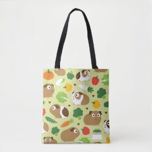 Guinea Pigs And Their Treats Tote Bag