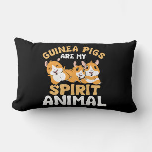 Guinea Pigs Are My Spirit Animal Cavy Roddent Lumbar Cushion