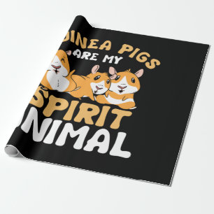 Guinea Pigs Are My Spirit Animal Cavy Roddent Wrapping Paper