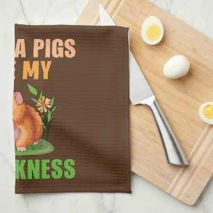 Guinea Pigs Are My Wheekness on Brown Tea Towel