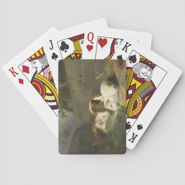 Guinea Pigs (by George Morland) Playing Cards (Back)