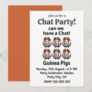 Guinea Pigs Can We Have A Chat Funny Guinea Pigs Invitation