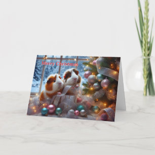 Guinea Pigs' Christmas Card (personalise message)