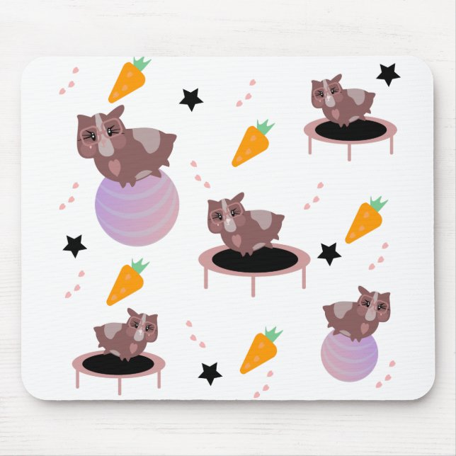 Guinea Pigs Fitness Gym Mouse Pad (Front)