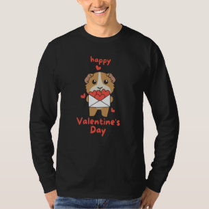 Guinea Pigs For Valentine's Day Cute Animals With T-Shirt