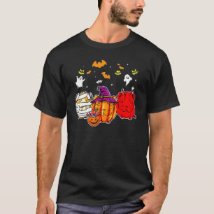 Guinea Pigs Happy Halloween Cute Mummy Witch Demon T-Shirt
