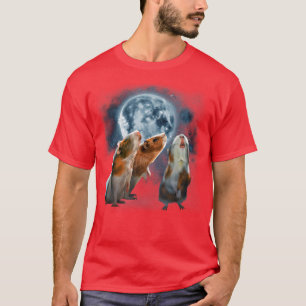 Guinea Pigs Howling at the Moon Funny Guinea Pig T-Shirt