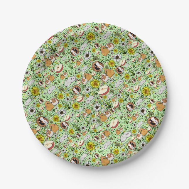 Guinea Pigs in Green Paper Plate (Front)