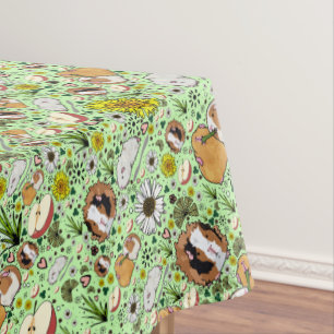 Guinea Pigs in Green Tablecloth
